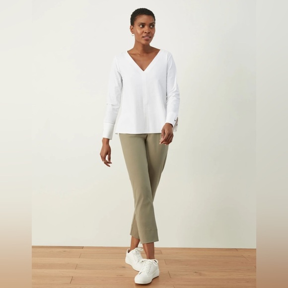 ADAY Something Tailored Shirt Technical Silk in White- Still Full Price - Picture 1 of 16